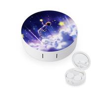 fkgvwo Contact Lens Case Stars Little Girl Contact Lens Holder Box Container Soak Storage Kit