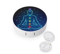 fkgvwo Contact Lens Case Yoga Contact Lens Holder Box Container Soak Storage Kit