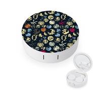 fkgvwo Contact Lens Container Abstract Art Travel Contact Lens Box with Mirror Tweezers Solution Bottle