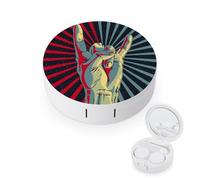 fkgvwo Contact Lens Container Art Hand Travel Contact Lens Box with Mirror Tweezers Solution Bottle