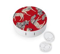 fkgvwo Contact Lens Container Art Horse Travel Contact Lens Box with Mirror Tweezers Solution Bottle