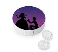 fkgvwo Contact Lens Container Marry Me Travel Contact Lens Box with Mirror Tweezers Solution Bottle