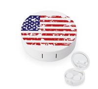 fkgvwo Contact Lens Container United States Travel Contact Lens Box with Mirror Tweezers Solution Bottle
