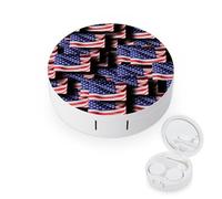 fkgvwo Contact Lens Container United States Travel Contact Lens Box with Mirror Tweezers Solution Bottle