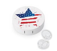 fkgvwo Contact Lens Container United States Travel Contact Lens Box with Mirror Tweezers Solution Bottle