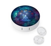 fkgvwo Contact Lens Container Yoga Travel Contact Lens Box with Mirror Tweezers Solution Bottle