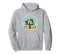 FKH Faithful Kids' Haven - Joyful Treehouse Adventure Pullover Hoodie, Adult Unisex, Heather Grey, XXL