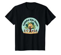 FKH Faithful Kids' Haven - Joyful Treehouse Adventure T-Shirt, Kids, Black, 4 Years
