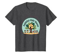FKH Faithful Kids' Haven - Joyful Treehouse Adventure T-Shirt, Kids, Dark Heather Grey, 6 Years