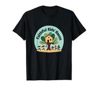 FKH Faithful Kids' Haven - Joyful Treehouse Adventure T-Shirt, Men, Black, XXL