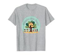 FKH Faithful Kids' Haven - Joyful Treehouse Adventure T-Shirt, Men, Heather Grey, XXL