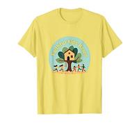 FKH Faithful Kids' Haven - Joyful Treehouse Adventure T-Shirt, Men, Lemon, S