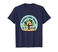 FKH Faithful Kids' Haven - Joyful Treehouse Adventure T-Shirt, Men, Navy, XXL