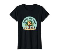 FKH Faithful Kids' Haven - Joyful Treehouse Adventure T-Shirt, Women, Black, S