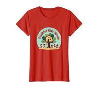 FKH Faithful Kids' Haven - Joyful Treehouse Adventure T-Shirt, Women, Red, XS