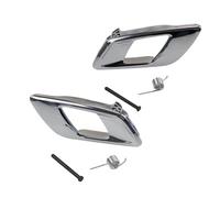 FKHBZM Car Interior Door Handles Car Inside Decorative Door Handle Trim Grey and Black for Ford for Everest 2015 2016 2017 2018 2019(1 Pair Chrome)