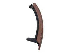 FKHBZM Car Interior Door Handles for X5 X6 E70 E71 E72 2007-2014 Left Right Interior Passenger Door Handle with Leather Cover Assembly(Left Red Brown)