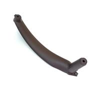 FKHBZM Car Interior Door Handles Left Right Interior Passenger Car Door Pull Handle Leather Outer Cover for X5 X6 E70 E71 E72 2007-2014(Moka Left)