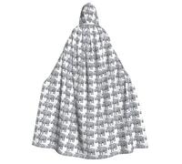 FKHOHL Animal Rhino Print Unisex Adult Hooded Cloak Costume Halloween Christmas And Carnival Theme Parties