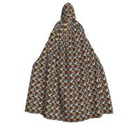 FKHOHL Beautiful Eiffel Tower Paris Print Full Length Hooded Unisex Cloak For Halloween Cosplay And Renaissance Festivals