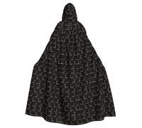FKHOHL Dachshund Weiner Pet Dogs Print Full Length Hooded Unisex Cloak For Halloween Cosplay And Renaissance Festivals