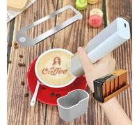 FKINGLRK Cake Coffee Desserts DIY Printer Pen, Edible Inkjet Mini Food WiFi Printing Machine, with Auxiliary Ruler