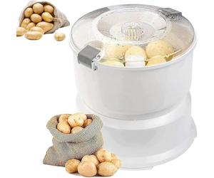 FKINGLRK Multifunctional Electric Potato Peeler, One-Button Peeling Machine, Potato Rumbler Peeler Machine for Kitchen and Commercial Use