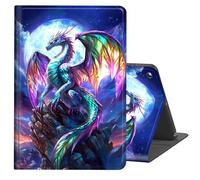 FKIUBWRY Case for iPad Air 3rd Generation 2019,for iPad Pro 10.5 Inch Case 2017,Slim PU Leather Multi-Angle Stand Folio Cute Heavy Duty Protective Cover with Auto Wake/Sleep,Glitter Green Dragon