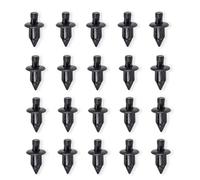fKiZanthene 100 Pcs 6mm Plastic Rivets Car Body Clips Push Pin Fasteners for Motorcycle Fairing Trim Panel Bumper Retainer Universal Automotive Interior Repair Kit Black