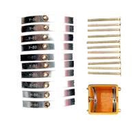 fKiZanthene 10Pcs Back Box Repair Clips, Socket Screws Kit, Electrical Outlet Accessories, Universal 86 Type, Adjustable for Repair