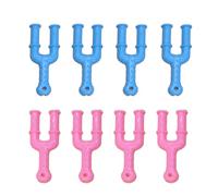 fKiZanthene 12PCS Model Y Slingshot Loom, Loom Slingshot Clips, Acrylic Rubber Band Clips for Jewellery Bracelet Necklace DIY Craft Making, Pink & Blue