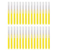 fKiZanthene 30Pcs Interdental Brushes Dental Toothpicks, Floss Sticks Dental, Tepe Interdental Cleaning Tools, for Home and Daily Teeth Cleaning, Yellow