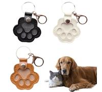 fKiZanthene 3Pcs Dog Fur Keepsake Keyring, Pet Memorial Keychain, Pet Fur Storage Keyring for Hanging on Backpack Wallet Keys