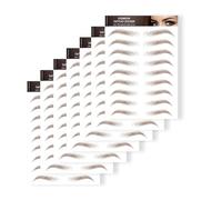 fKiZanthene 7 Sheets 6D Eyebrow Tattoo Stickers for Women, Waterproof Natural Eyebrow Transfers, Long Lasting Fake Brows for Home and Daily Makeup