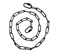 fKiZanthene Black Heavy Duty Metal Chain - 3.0MM Thick, 13MM Wide Links, 2 Detachable Clasps for Home Garden Shed Security, Hanging Lamps & Crafting Projects