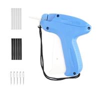 fKiZanthene Blue Stitch Gun, Lightweight Label Gun with 5 Needles & 1000pcs Glue Pins of 500 White + 500 Black, 120g Portable Tagging Tool for Flea Markets, Home, Sewing Studios