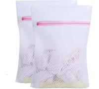 fKiZanthene Bra Mesh Washing Bags, 2pcs Mesh Laundry Bag for Washing Machine, Laundry Bags with Premium Zipper - 30 x 40cm & 40 x 50cm