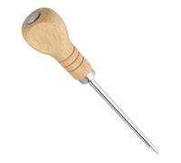 fKiZanthene Bradawl Tool with Wooden Handle, Multifunctional Stainless Steel Tailor's Awl for Wood Leather Crafting Sewing