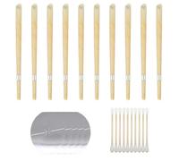 fKiZanthene Ear Candles for Wax Removal, 10Pcs Natural Beeswax Kit with 5 Protective Disks and 10 Cotton Swabs, Ear Cleaning Solution for Blocked Ears