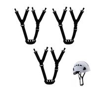 fKiZanthene Hard Hat Chin Straps, 3Pcs Adjustable Helmet Accessories, Black Chin Straps for Hats, Suitable for Building Sites and Workplaces