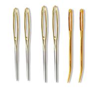 fKiZanthene Large Eye Sewing Needles Set of Six Wool Darning Needles for Knitting Crochet and Sewing Projects at Home Sewing Room and Craft Room