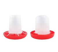 fKiZanthene Mini Chicken Feeder and Waterer Set, 160g Feed Hopper & 160ml Drinker for Chicks Brooder Backyard Poultry