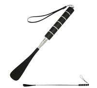 fKiZanthene Shoe Horn Long Handle, Long Handled 28-70cm Telescopic Shoe Horns with Sponge Grip for Elderly, Home & Travel ,Black