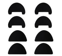 fKiZanthene Toe Protectors for Shoes, 8 Pcs Black Fabric Shoe Repair Patch with Fleece, Trainer Toe Protector for Home Workplace