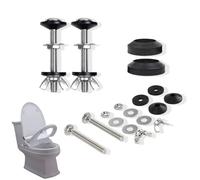fKiZanthene Toilet Cistern Fixing Kit with Rubber Seal and Stainless Steel Bolts, Universal Replacement Parts for Toilet Tank Installation and Repair, Leak-Proof Bathroom Hardware Set