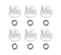 fKiZanthene Toilet Seat Fixings Replacement Kit with Nuts and Washers Set of Six, Universal Toilet Seat Fittings for Bathroom Repair Installation and Replacement