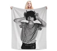 FKJGJFOGU Fi-nn Wolfhard Double Sided Soft Fleece Throw Finn Actor Wolfhard Fluffy Blanket for Couch Sofa Bed Office 80"x60"