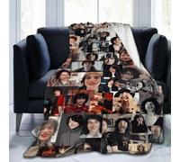 FKJGJFOGU Fi-nn Wolfhard Flannel Fleece Throw Blanket Finn Actor Wolfhard Blankets Ultra-Soft Bed Blanket for Couch Sofa Bedroom Home Decor Air Conditioning Blanket All Season 50"x40"