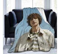 FKJGJFOGU Fi-nn Wolfhard Soft and Comfortable Warm Fleece Blanket for Sofa,Office Bed car Camp Couch Cozy Plush Throw Blankets Beach Blankets (60"x50")