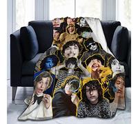 FKJGJFOGU Fi-nn Wolfhard Soft and Comfortable Wool Fleece Throw Blankets for Decor Sofa Office car Home,Cozy Plush Camping Yoga Travel Decoration Beach Blanket Gift